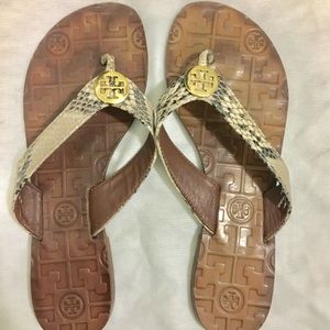 Tory Burch Sandals- snakeskin